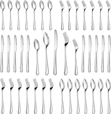MUTNITT 30 Pcs Silverware Set Service for 6,Premium Stainless Steel Flatware Set