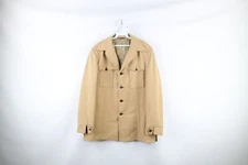 Vintage 70s Streetwear Mens XL Distressed Knit Full Button Sport Coat Jacket USA