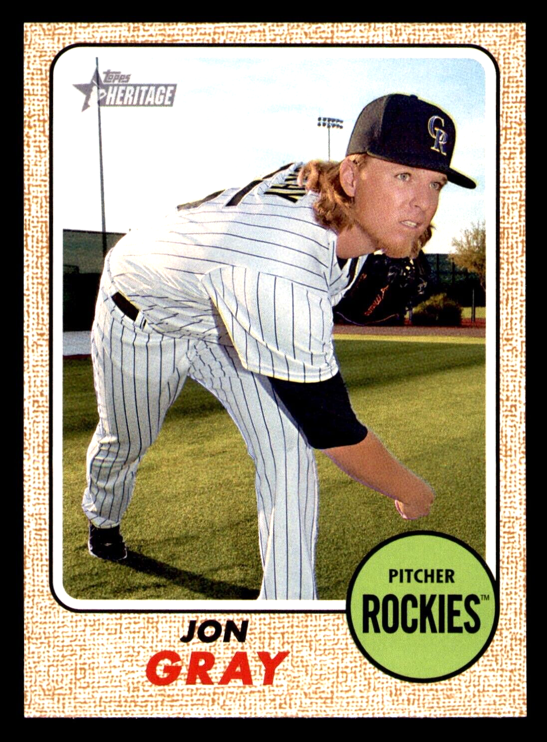 2017 Topps Heritage Jon Gray SP 463 Colorado Rockies Baseball Card