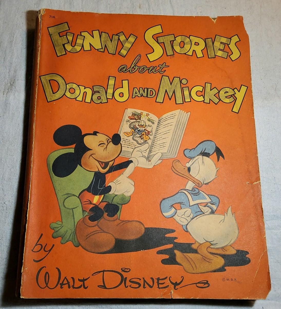 1945 DATED FUNNY STORIES ABOUT DONALD AND MICKEY BY WALT DISNEY