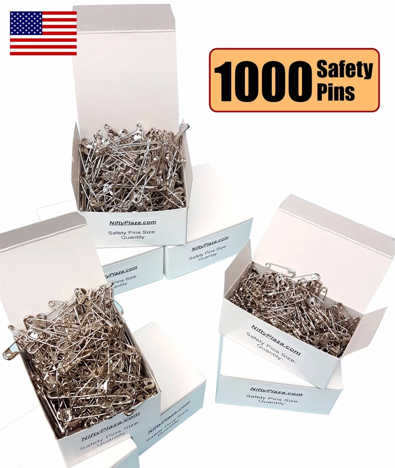 NiftyPlaza 1000 Extra Large Safety Pins Size 2" for Quilters Crafting Diapers - Image 3 of 4