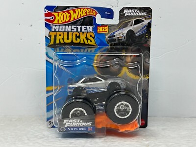 Hot Wheels Monster Trucks Fast & Furious Nissan Skyline GT-R 1:64