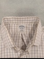 Mens Brooks Brothers Button Down Dress Shirt Slim Fit 16-34 White Blue