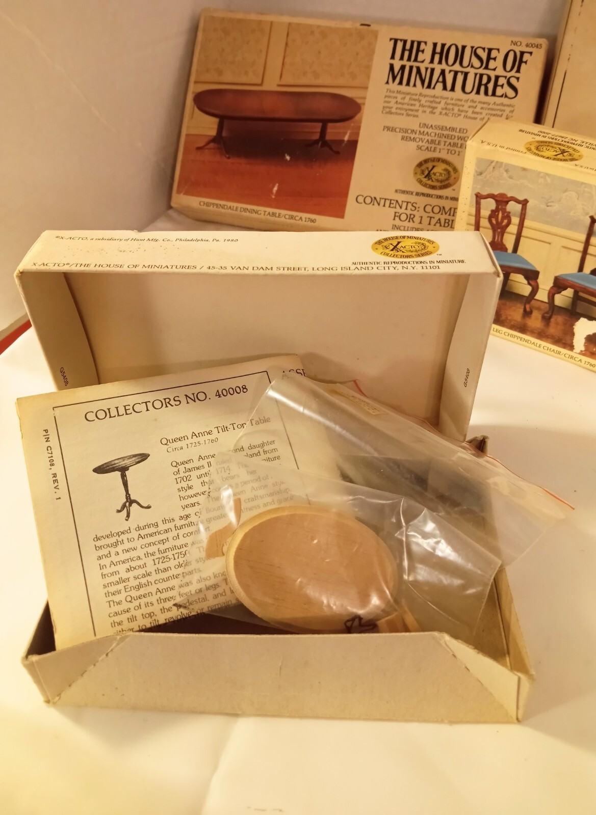 XActo Vintage The House of Miniatures Dollhouse Furniture Kits Lot Of 6 eBay