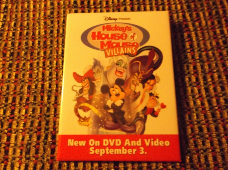 MICKEY'S HOUSE OF MOUSE VILLAINS DISNEY PROMOTIONAL MOVIE PIN BUTTON