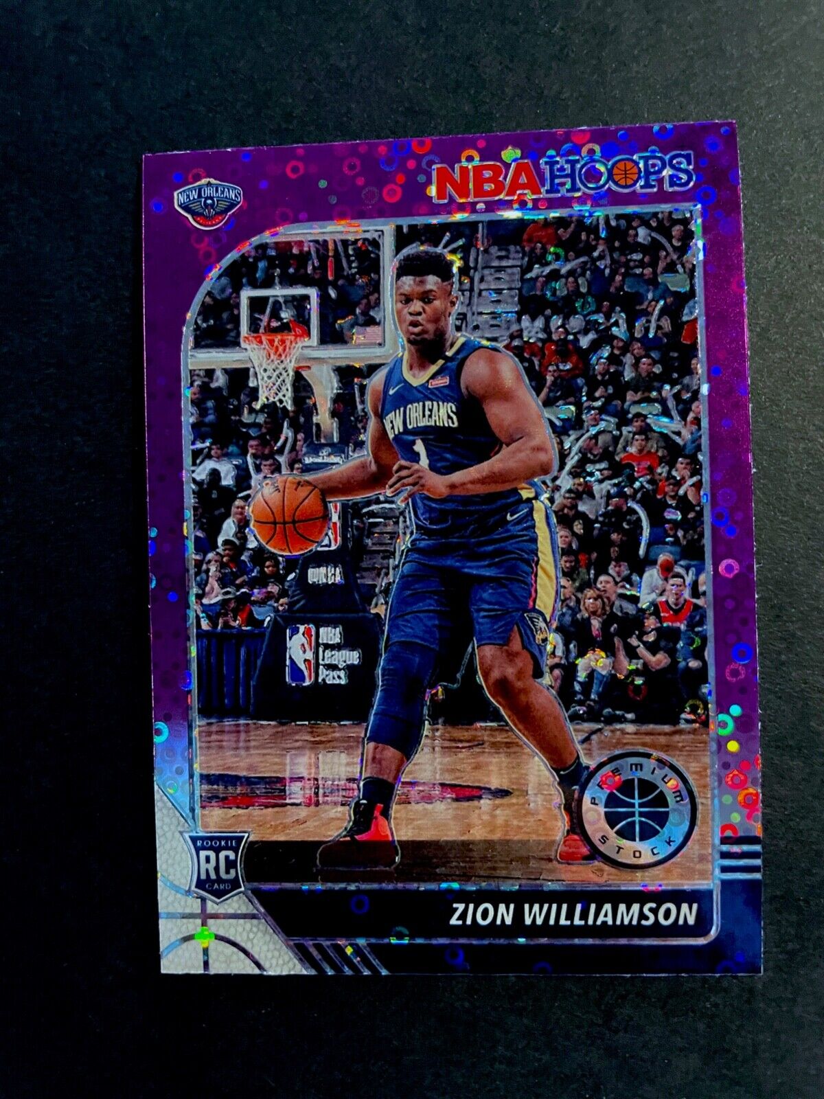 Zion Williamson 2019-20 NBA Hoops Premium Purple Disco ROOKIE RC SP eBay