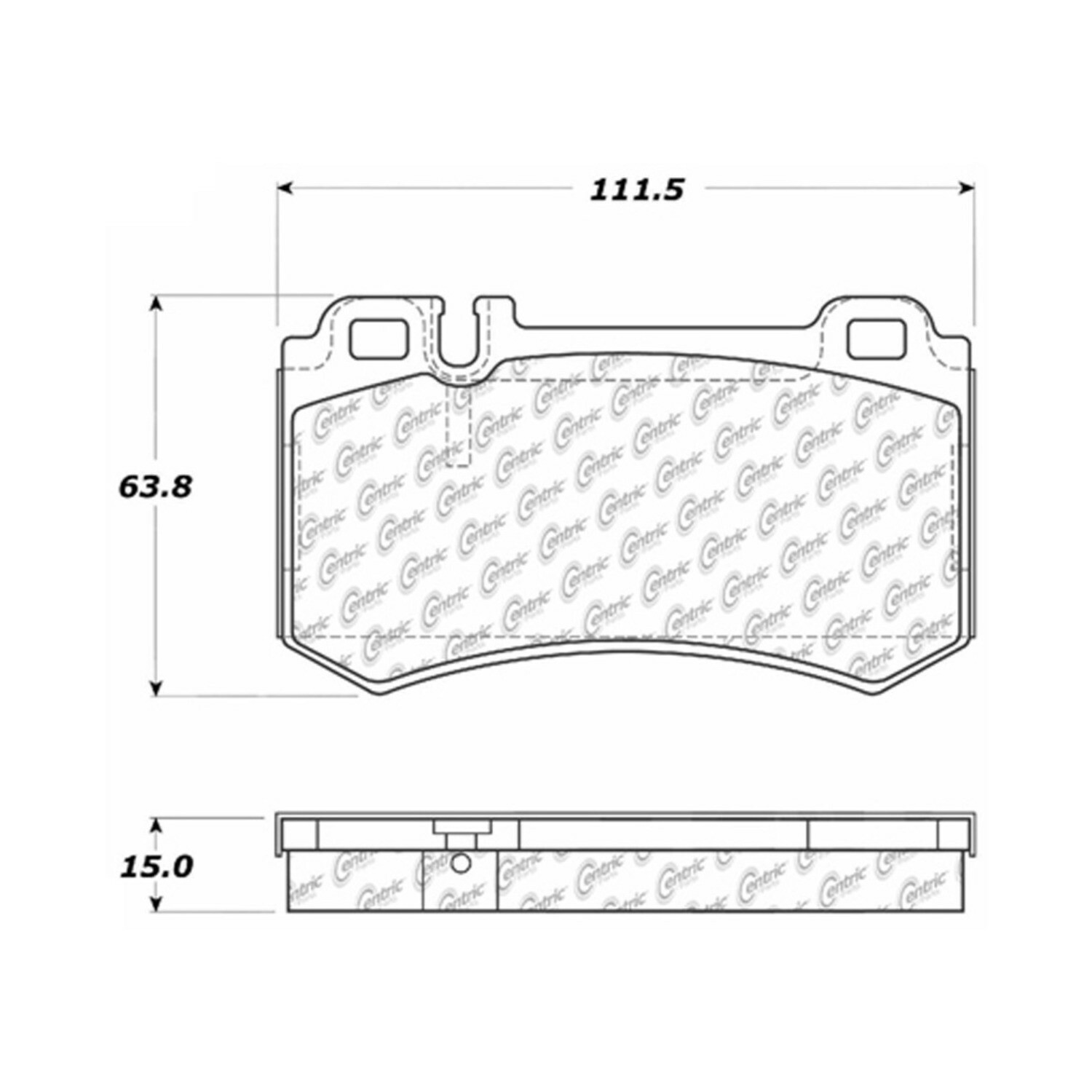 For 2005-2009 Mercedes-Benz SLR McLaren Semi-Metallic Brake Pad Set Rear Centric