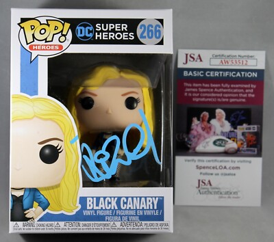 KATIE CASSIDY SIGNED BLACK CANARY DC COMIC FUNKO POP FIGURE