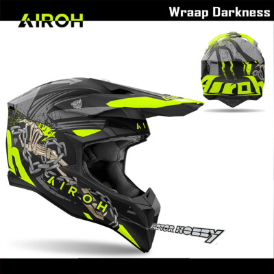 CASCO MOTOCROSS BAMBINO AIROH WRAAAP DARKNESS MATT WRD31 ECE 22.06