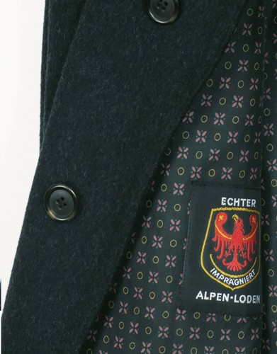 Bugatti Echter Alpen-Loden Peek & Cloppenburg Long Mens Coat Overcoat Size 54 - Picture 3 of 9