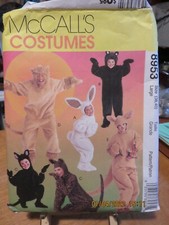 McCALLS ADULT COSTUMES PATTERN - ANIMALS COSTUMES - 38/40