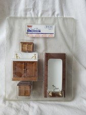 Hobby Lobby Small Town Treasures Doll House Bathroom Tub Sink Cabinets