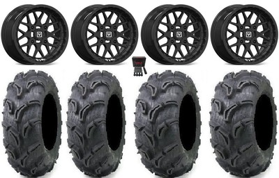 Valor V03 14'' Wheels Black 26'' Zilla Tires Can-Am Defender