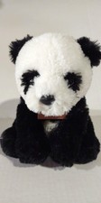 Aurora World Black And White Panda Bear Anda Leather Tag Plush HTF