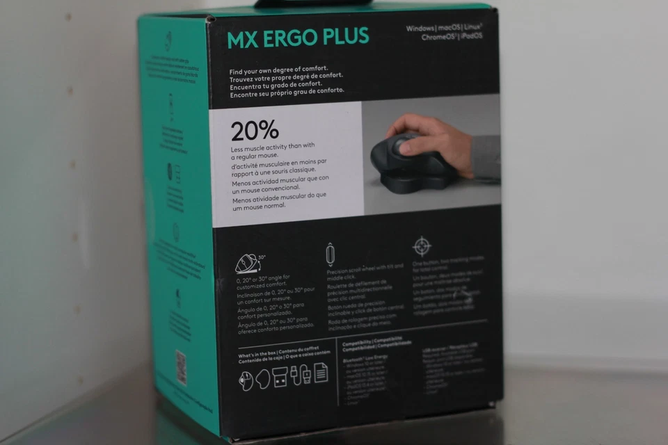 🔥Logitech MX Ergo Plus Wireless Trackball Mouse for PC Mac + 10-30° Tilt Wedge - Image 2 of 3