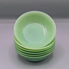 Vintage Fire-King Jadeite Jane Ray Berry Bowl 5" Ribbed Milk Glass