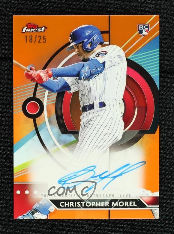 2023 Topps Finest Orange Refractor 18/25 Christopher Morel #FA-CM Auto 1ol2