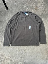 New Old Stock Vintage Eddie Bauer Light Sweater Made In UK Dark Green Cotton L