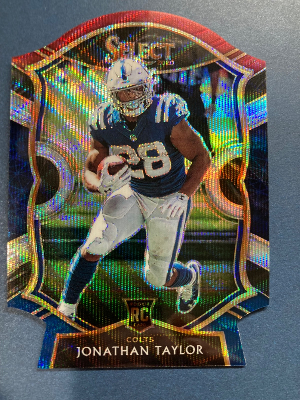 2020 Panini Select Jonathan Taylor RC  #53 Tri-Color Die Cut Prizm