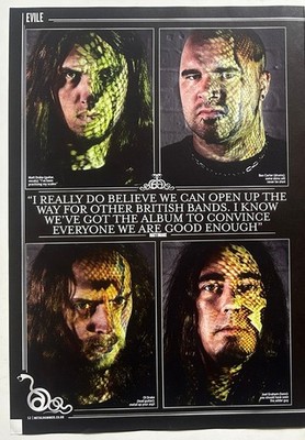 EVILE - 2011 full page UK magazine poster