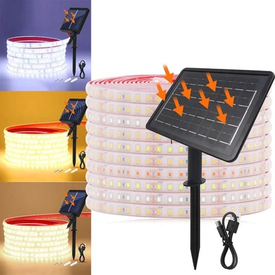 LED Solar Lichterkette Beleuchtung Lichtband Wasserdicht IP68 Party Garten Außen - Bild 1 von 4