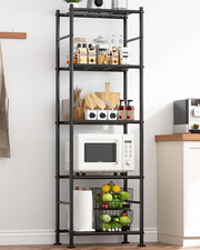 Storage Shelves - 5 Tier Shelf Organizer, Heavy Duty Garage Shelving Unit with L