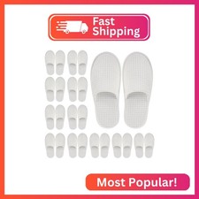 Geyoga 12 Pair House Slipper for Guest, White, L