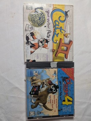  Lot of 2 Virtual Petz PC Games: Catz II and Dogz 4 - Jewel Case - Vintage CDRom