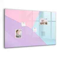 Glas Memoboard Komplett Mit Schwarzem Marker Schwamm Magneten Pastellmuster