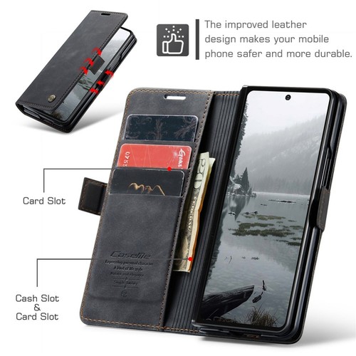 For Samsung Galaxy Z Fold 7 6 5 Retro Leather Magnetic Wallet Case Stand Cover - Picture 15 of 54