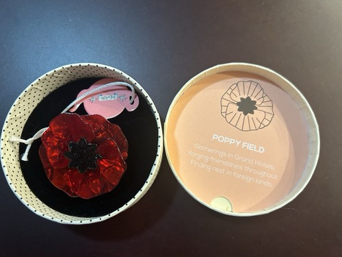 EUC Erstwilder Poppy Field Acrylic Brooch