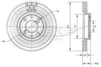 2X Tomex Brakes Bremsscheibe Tx 70-56 FüR Ypsilon Doblo Panda Van Fiat Alfa Idea