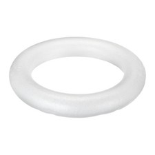 1 Pcs Craft Foam Wreath, 22cm/8.66" Round Craft Rings for Decoration DIY, White