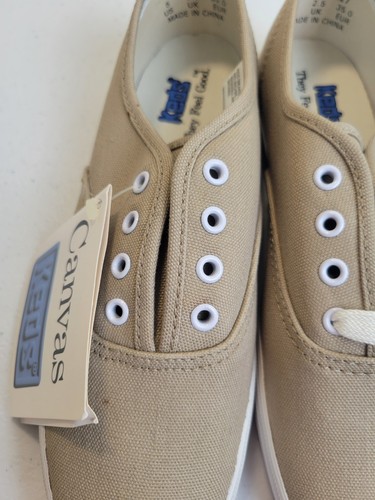 NWD Keds Champion Oxford Khaki WK2709 Tan Low Top Canvas Sneakers Womens Size 5M - Picture 9 of 16