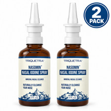 2PCS Nasomin Nasal Iodine Spray Fulvic Acid Mineral Complex Nasal Cleanse 2oz