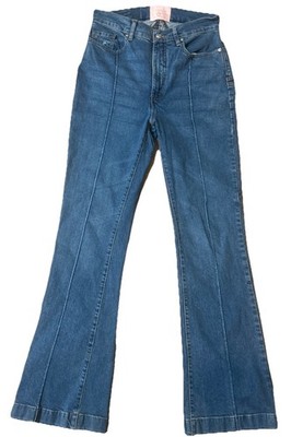 Revice Venus Star Blue High-Rise Denim Flare Jeans - True Size: 28.5 x 33 - Y2K 