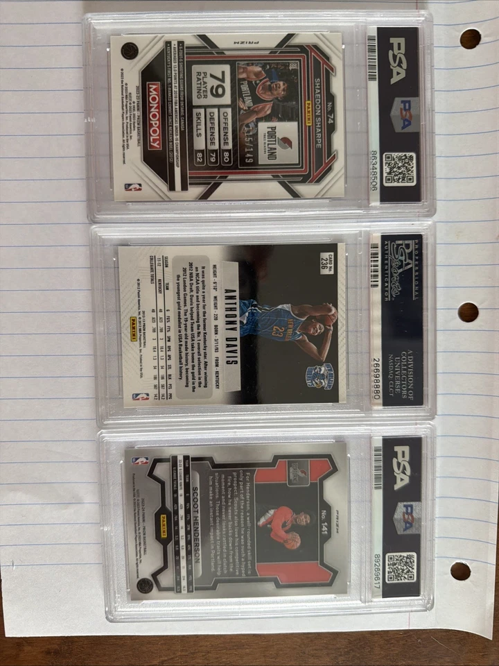 Lote de 10 novatos NBA PSA  Foto 2 de 2