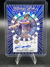 2025 Panini Prospect Edition SSP Blue Chips Ethan Holliday Auto #/49 Rockies🔥🔥