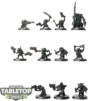 Orks - 11x Ork Gretchin - grundiert
