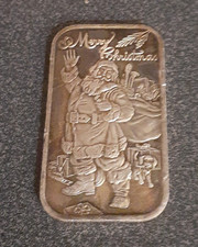 1 Oz .999 Fine Silver Bar Merry Christmas Santa Claus 2020 80.00 per troy oz