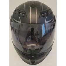 Gmax DOT 54S Small Black Motorcycle Helmet w/ rear Solid Flashing Light