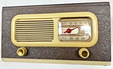 Vintage Philco Tube Radio 47-204  with Philco Back  1947 Restored and Working