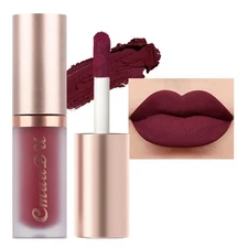 evpct 1Pcs Plum Wine Red Silky Velvet Matte Liquid Lipstick Lip Gloss Set for...