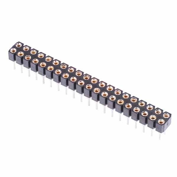 5 x 40 Pin Double Row Turned Pin Socket Connector 2.54mm