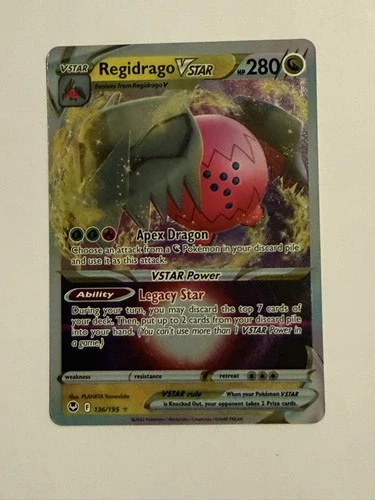 Pokemon TCG - Regidrago V Star - Silver Tempest - 136/195 - Ultra Rare - Mint