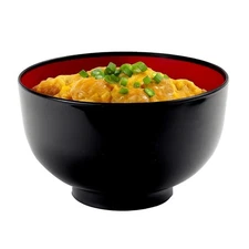 JapanBargain, Authentic Japanese Plastic Ramen Bowl, Black and Red Lacquered ...