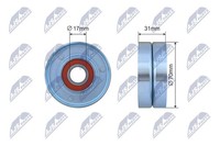 Spannrolle Keilrippenriemen NTY RNK-CH-053 Metall FüR Jeep Cherokee XJ 4X4 3