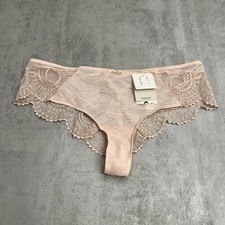Chantelle Lace Thong Nude Blush Women’s Size L Luxury French Lingerie