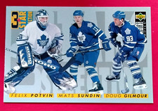 1996-97 POTVIN SUNDIN GILMOUR 3 Star Collection Maple Leafs UD Collectors Choice