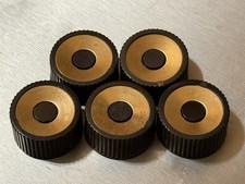5 Nice Vintage Brown Gold Knobs For Preamplifier Others 23mm Diameter